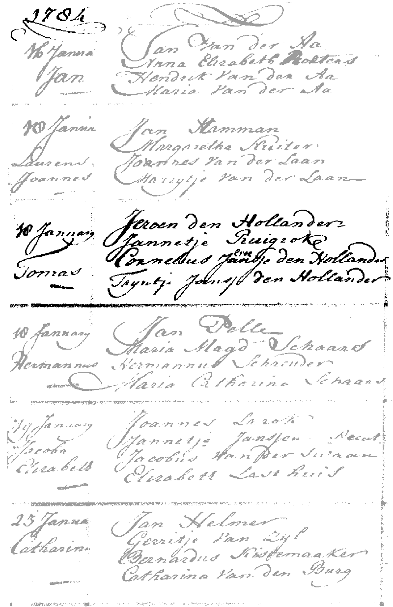 17840118 dp akte RK-Posthoorn A'dam Tomas zv J d Hollander - J Ruigrok